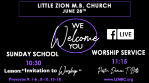 LZMBC Live - Worship Service Pastor Damon T. Betts - June 28th, 2020