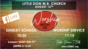 LZBBC Live Worship Service Pastor Damon T. Betts August 16, 2020