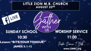 LZMBC Live Worship Service - Pastor Damon T. Betts August 23, 2020