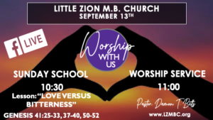 LZMBC Live Worship Service Pastor Damon T. Betts September 13, 2020