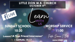 LZMBC Live Worship Service October 4th, 2020