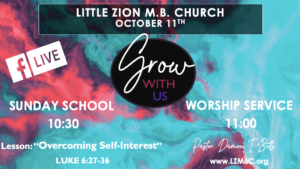 LZMBC Live Worship Service October 11th, 2020