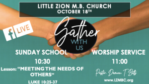 LZMBC Live Worship Service October 18th, 2020