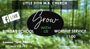 LZMBC Live Sunday School December 27th, 2020