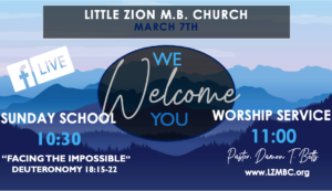 LZMBC Live Sunday Worship - March 7th, 2021